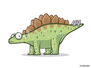 Bild på Cartoon Funny Stegosaurus